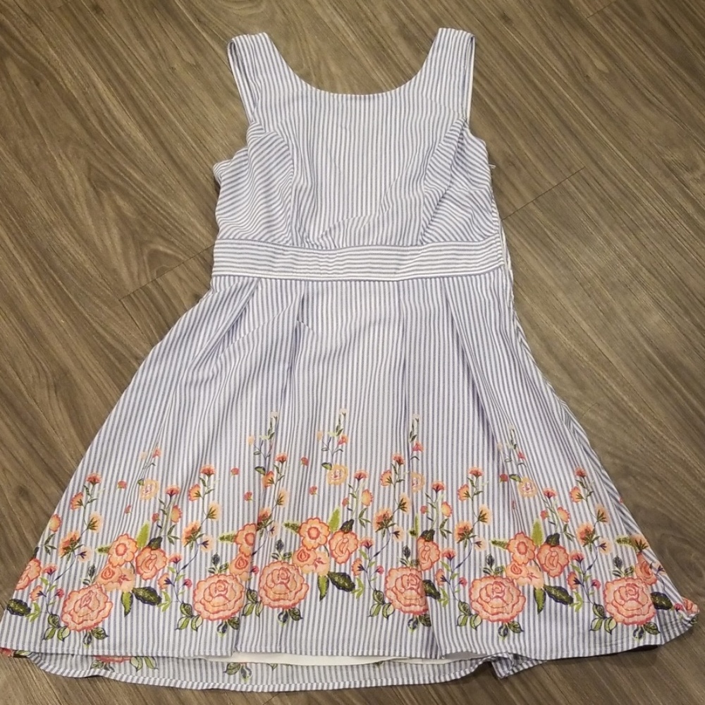 Floral and striped dress